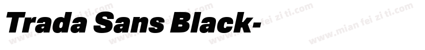 Trada Sans Black字体转换
